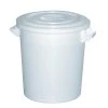 BRB-Lagertechnik BRB Kunststofftonne 75 Liter Mit Deckel, Weiß