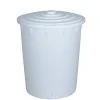 BRB-Lagertechnik BRB Kunststofftonne 200 Liter Mit Deckel, Weiß