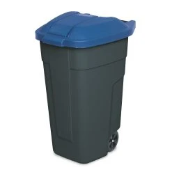 BRB-Lagertechnik BRB Mülltonne 100 Liter VE: 2 Stück, Anthrazit/blau