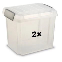 BRB-Lagertechnik BRB Ordnerboxen 50 Liter 2 Stück