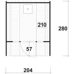 Wolff Finnhaus Saunafass 280 Bausatz Schwarz -BRB-Lagertechnik Geschäft 1472746001 prod 005