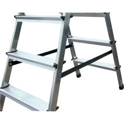 Krause "Dopplo" Stufen-Doppelleiter, 2 X 4 Stufen -BRB-Lagertechnik Geschäft 1473375001 prod 003