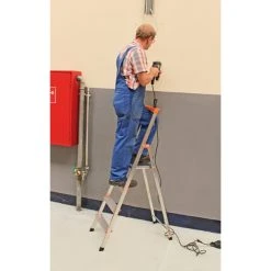 Krause "Solidy" Stufen-Stehleiter, 4 Stufen -BRB-Lagertechnik Geschäft 1473378001 prod 005