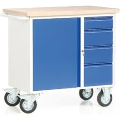 Protaurus ROTAURO Fahrbare Werkbank Mit 1 Schrank Und 4 Schubladen