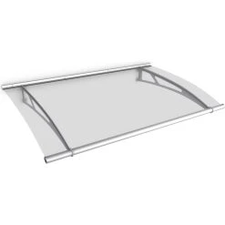 Gutta Typ L Pultvordach Edelstahl, 150 X 95 Cm, Klar