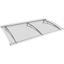 Gutta Typ L Pultvordach Edelstahl, 190 X 95 Cm, Klar