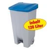 BRB-Lagertechnik BRB Tret-Abfalleimer 120 Liter, Blau