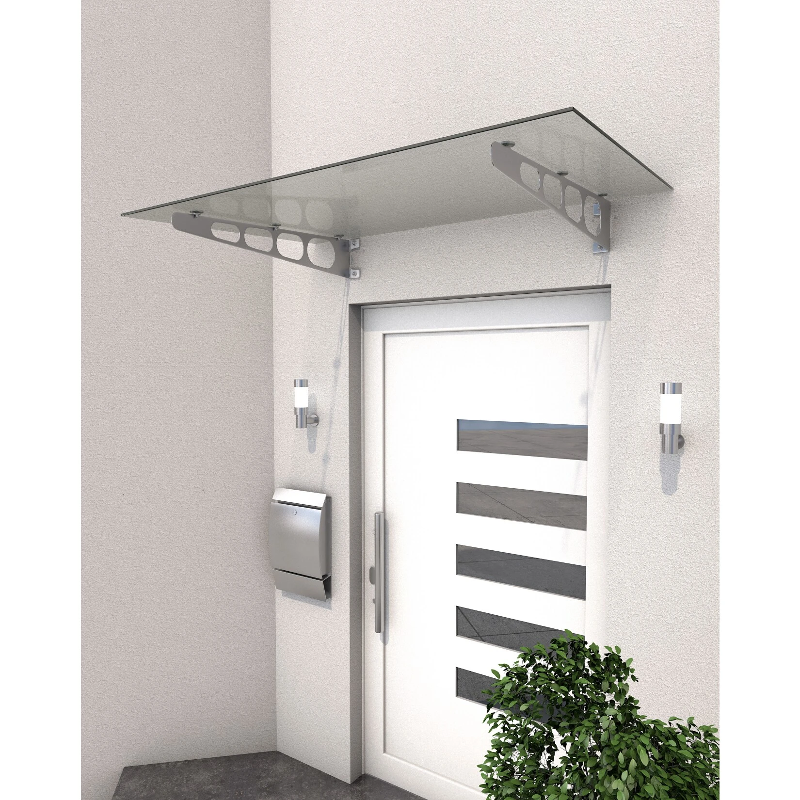 Gutta HD/LT 140 Edelstahl-Vordach Mit 8 Mm Verbund-Sicherheitsglas 2 Gutta HD/LT 140 Edelstahl-Vordach Mit 8 Mm Verbund-Sicherheitsglas – Bild 2