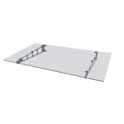 Gutta HD/LT 160 Edelstahlvordach 8 Mm VSG Klar