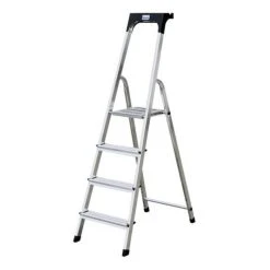 Krause Safety Alu-Leiter, 4 Stufen