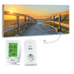 Marmony 800W Infrarot-Heizung Motiv "Footbridge" Mit Thermostat MTC-40