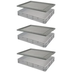 BRB-Lagertechnik BRB 21621 Euro-Stapelbehälter-Set 80 X 60 X 12 Cm