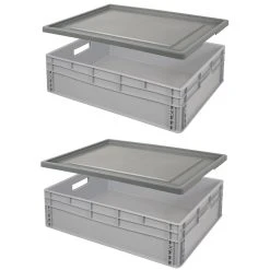 BRB-Lagertechnik BRB 21623 Euro-Stapelbehälter-Set 80 X 60 X 22 Cm