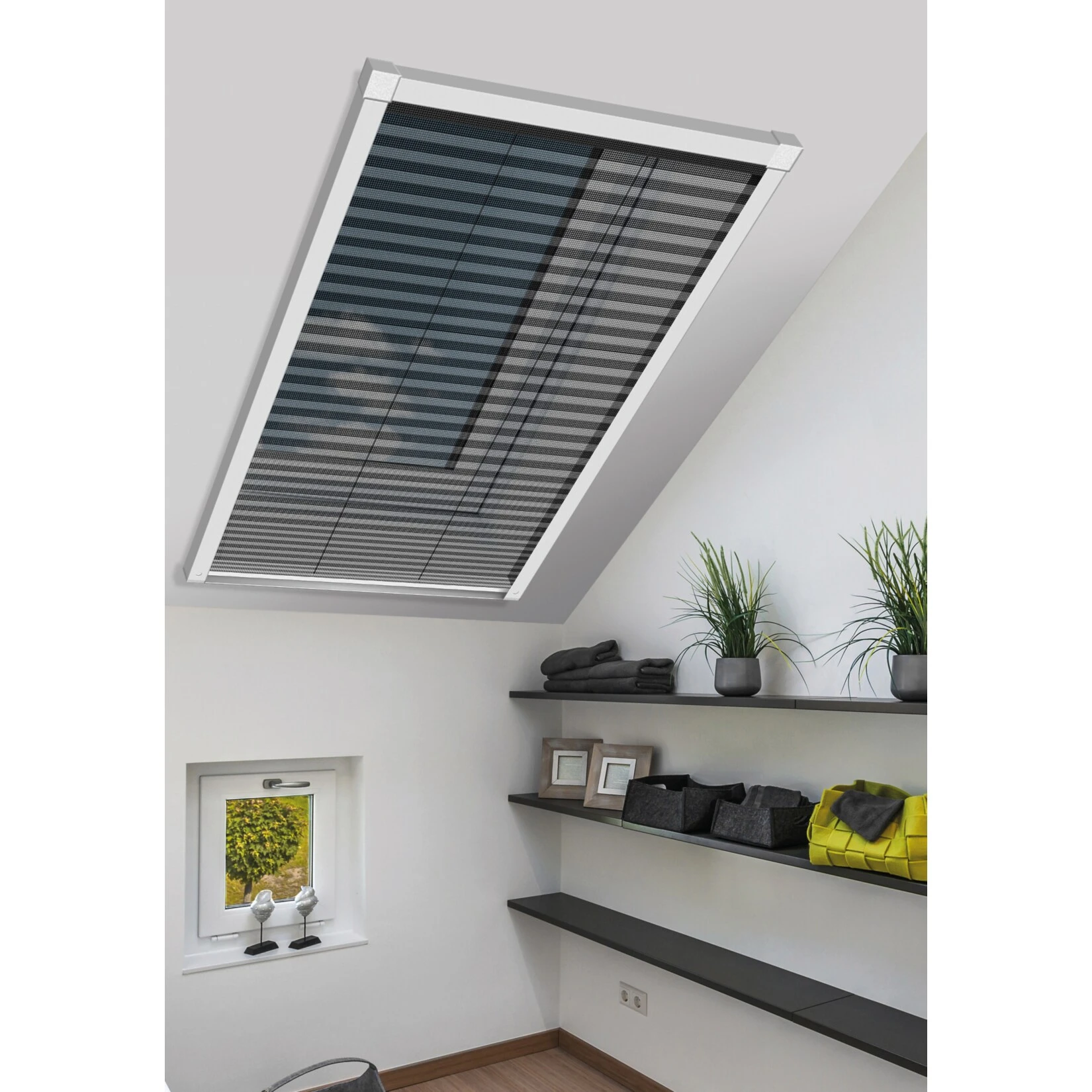 Schellenberg Insektenschutz-plissee Für Dachfenster, 114 X 160 Cm, Weiß 1 Schellenberg Insektenschutz-plissee Für Dachfenster, 114 X 160 Cm, Weiß