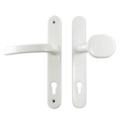 KM MEETH ZAUN GMBH KM Meeth Haustür-Griff Nr. 2 (innen Drücker / Außen Knauf), Weiß