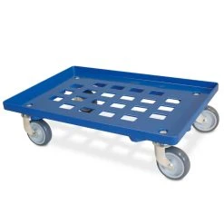 BRB-Lagertechnik BRB Fahrgestelle Mit Gitter, 2er-Set - Blau