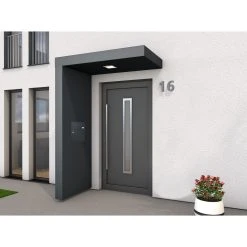 Gutta BS PLUS 160 Rechteckvordach Mit Seitenteil Links Und Briefkasten UP10-110