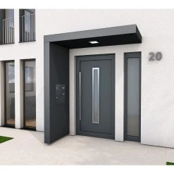 Gutta BS PLUS 200 Rechteckvordach Mit Seitenteil Links Und Briefkasten Fuka DB 703