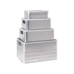 BRB-Lagertechnik BRB Aluminium-Kästen-Set D, 79 Liter