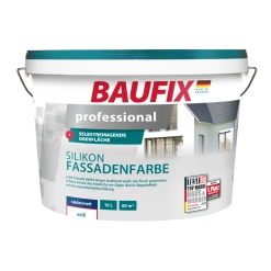 BAUFIX Professional Silikon-Fassadenfarbe Weiß, 10 Liter