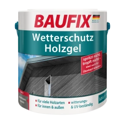 BAUFIX Wetterschutz-Holzgel Graphitgrau Metallic, 2,5 Liter