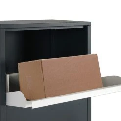 Paketkasten MCW-G80, Paketbox Standbriefkasten Paketbriefkasten Größe XL ~ Verzinkt Anthrazit-weiß -BRB-Lagertechnik Geschäft 2236264001 prod 004