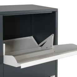 Paketkasten MCW-G80, Paketbox Standbriefkasten Paketbriefkasten Größe XL ~ Verzinkt Anthrazit-weiß -BRB-Lagertechnik Geschäft 2236264001 prod 005