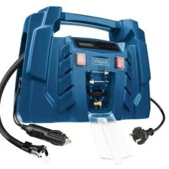 Scheppach Mobiler Minikompressor Airforce 5 12V/230V Anschluss Inkl. 5 Tlg. Zubehörset