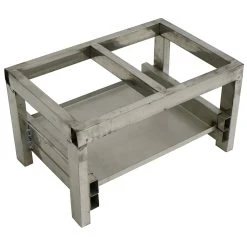 MCW Gestell Und Holzfüße Für Saunaofen D59 D58, Gerüst Für Ofen, Rostfreier Stahl + Holz