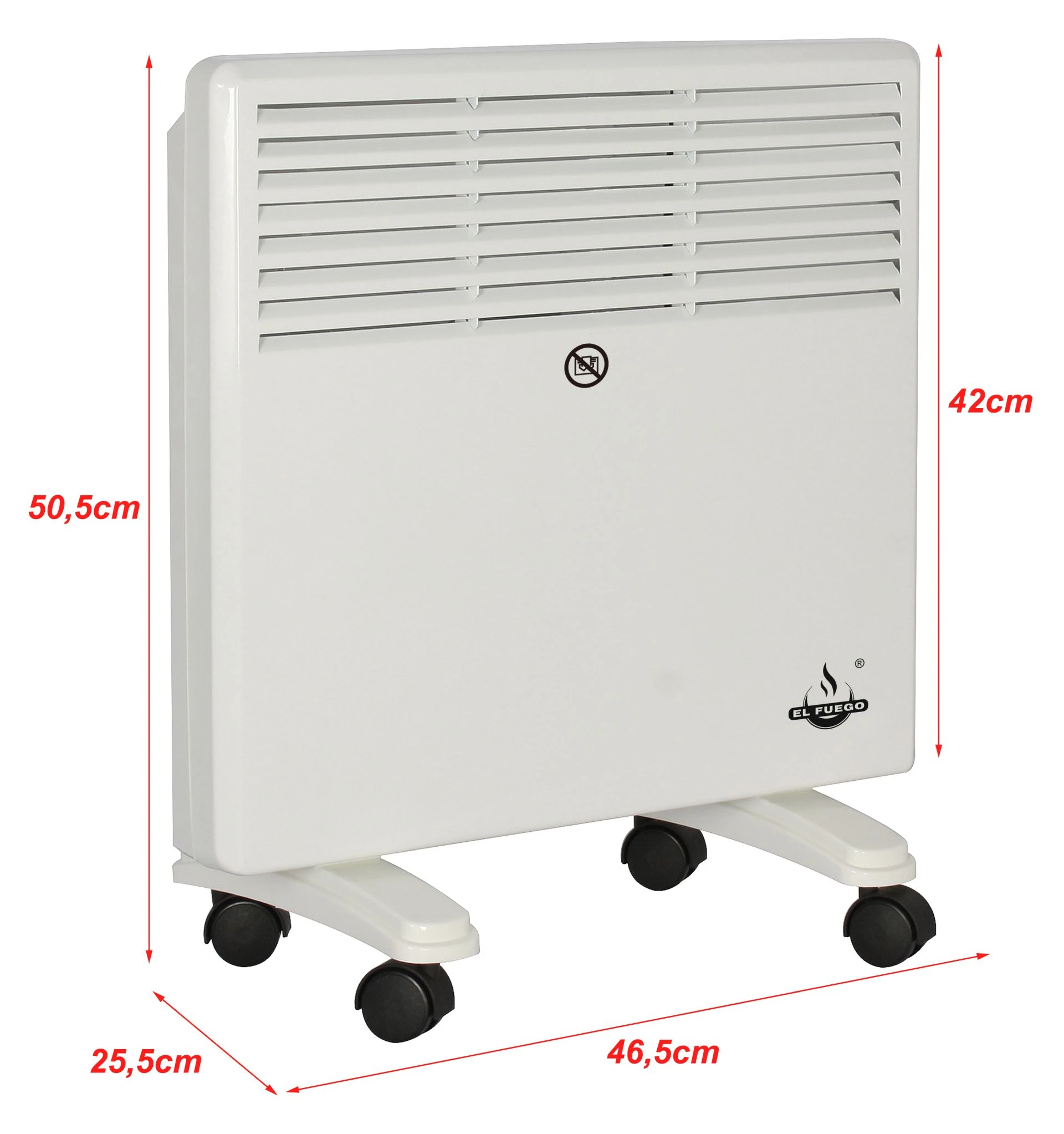 El Fuego Mobiler-Heizkonvektor 1000 W 3 El Fuego Mobiler-Heizkonvektor 1000 W – Bild 3