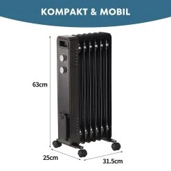 STAHLMANN Radiator ZR201 Schwarz 1500W -BRB-Lagertechnik Geschäft 8600153300 3941 prod 005