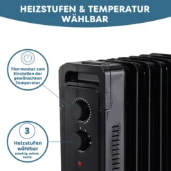 STAHLMANN Radiator ZR17 Schwarz 1500W -BRB-Lagertechnik Geschäft 8600153300 3978 prod 003