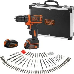 Black & Decker BLACK+DECKER Bohrschrauber Akku-Bohrschrauber BDCDD12BAFC, 10,8Volt