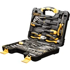 WMC Tools 65-teiliges Werkzeugset 3/8" Werkzeugkoffer 1/4" Werkzeug Set Werkzeugsatz