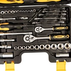 WMC Tools 65-teiliges Werkzeugset 3/8" Werkzeugkoffer 1/4" Werkzeug Set Werkzeugsatz -BRB-Lagertechnik Geschäft 8600290900 25158 prod 003