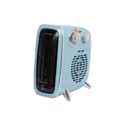 EUROM Retro Heizstrahler Ventilator 1800 Watt Und 3 Leistungsstufen Blau