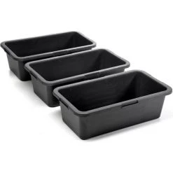 Acerto® 10 Stück Mörtelkübel Mörtelwanne In Schwarz, 40l, Eckig -BRB-Lagertechnik Geschäft 8600335800 34557 prod 003