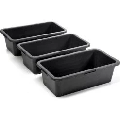 Acerto® 10 Stück Mörtelkübel Mörtelwanne In Schwarz, 40l, Eckig -BRB-Lagertechnik Geschäft 8600335800 34557 prod 006