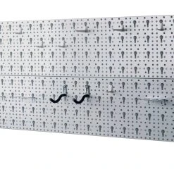 DIY Element System GmbH Element System Werkzeug-Aufhängeset 28tlg. Weiß-silber Lochwand Werkstattordnung Regal-System