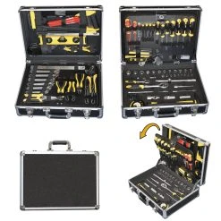 TECH-CRAFT® Werkzeugkoffer 130 Tlg. Heimwerker-Set Werkzeugtasche Werkstattkoffer