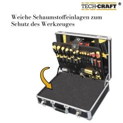 TECH-CRAFT® Werkzeugkoffer 130 Tlg. Heimwerker-Set Werkzeugtasche Werkstattkoffer -BRB-Lagertechnik Geschäft 8600335800 52418 prod 004