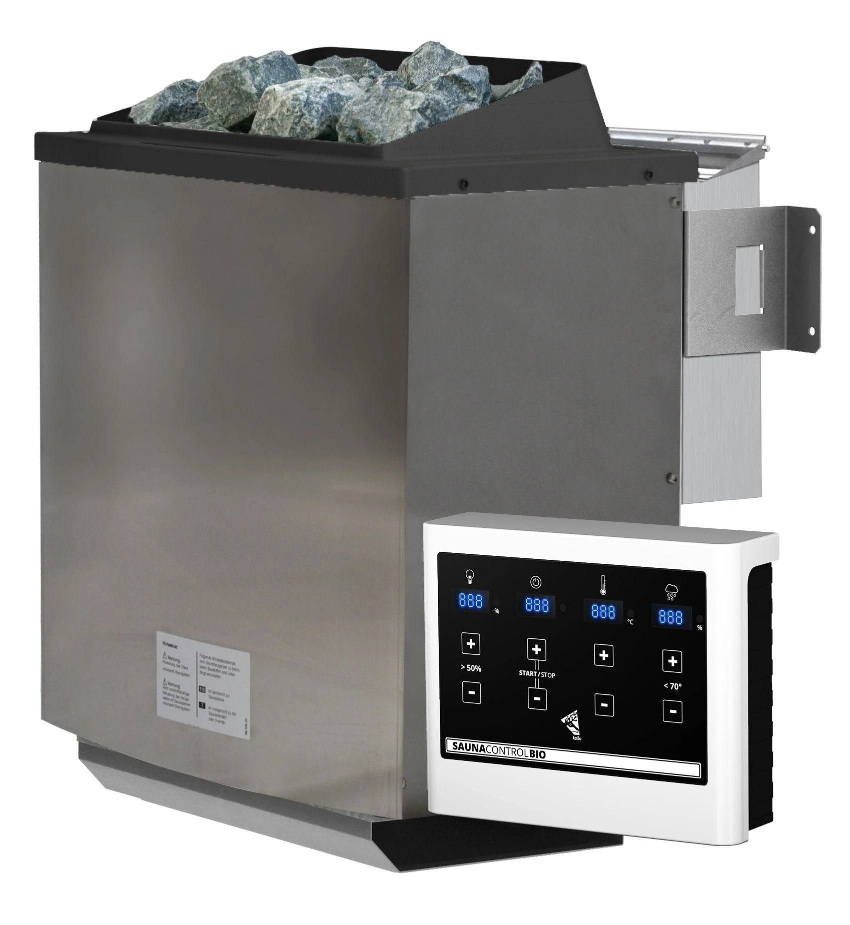 Karibu Saunaofen 9KW Bio SET Mit Steinen Und Steuergerät Bio-Easy 1 Karibu Saunaofen 9KW Bio SET Mit Steinen Und Steuergerät Bio-Easy