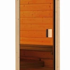 Karibu Saunahaus "Ondo 1" SET Terragrau Mit Ofen 9 KW Ext. Strg, Kabel, Dachfolie, Fenster -BRB-Lagertechnik Geschäft 8600335800 54706 prod 003