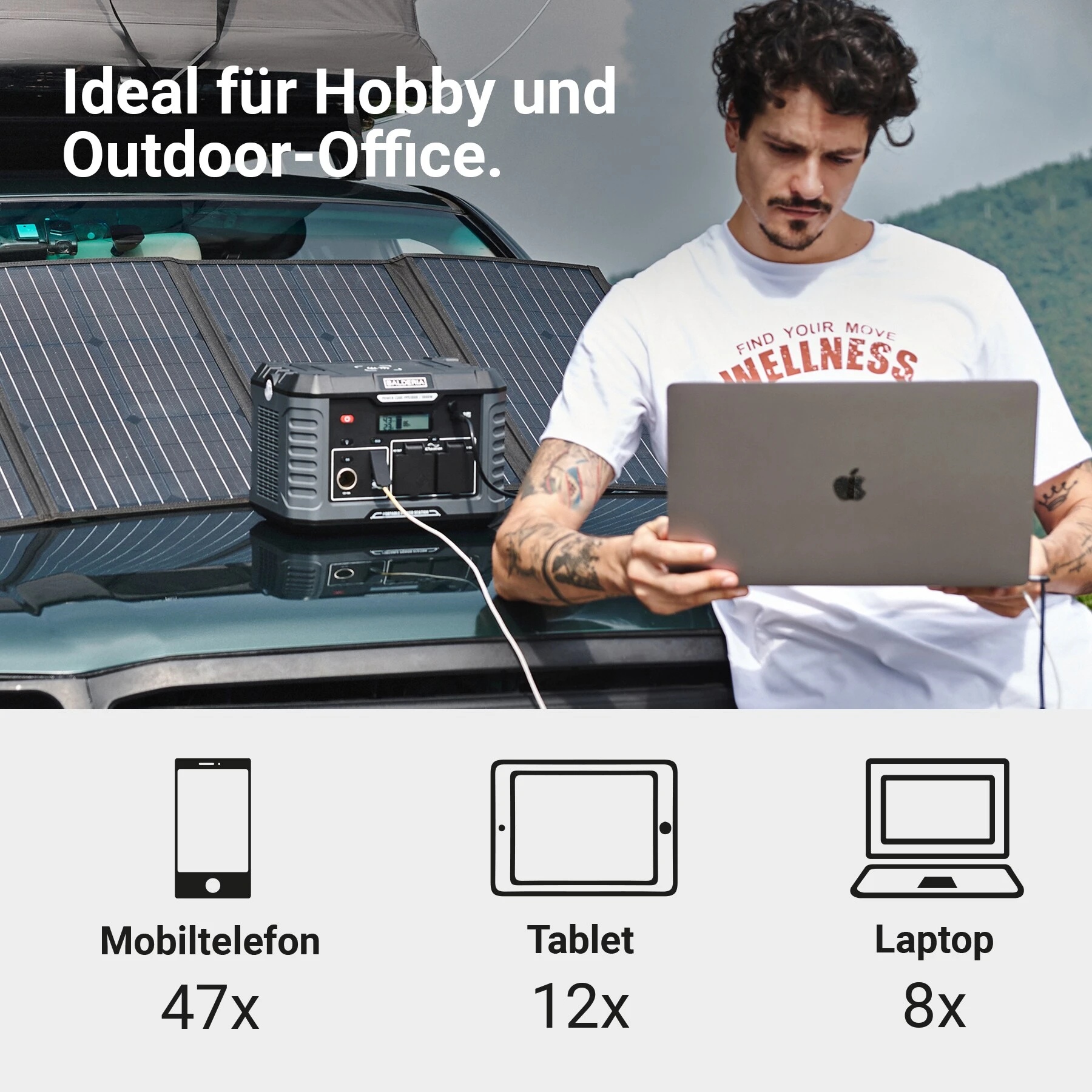 BALDERIA Stromgenerator Power Cube PPS500 Tragbare Powerstation 400Wh 2 BALDERIA Stromgenerator Power Cube PPS500 Tragbare Powerstation 400Wh – Bild 2