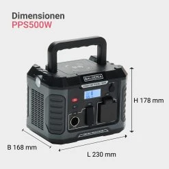 BALDERIA Stromgenerator Power Cube PPS500 Tragbare Powerstation 400Wh 10 BALDERIA Stromgenerator Power Cube PPS500 Tragbare Powerstation 400Wh -BRB-Lagertechnik Geschäft 8600335800 55085 prod 005