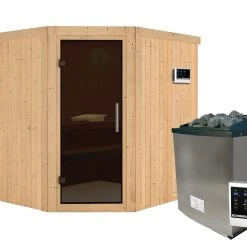 Karibu Sauna "Mitchell" SET Naturbelassen Mit 9kW Ofen -BRB-Lagertechnik Geschäft 8600335800 55731 prod 003
