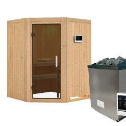 Karibu Sauna "Angel" SET Naturbelassen Mit 9kW Ofen -BRB-Lagertechnik Geschäft 8600335800 55736 prod 003