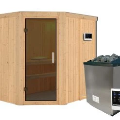 Karibu Sauna "Havasu" SET Naturbelassen Mit 9kW Ofen -BRB-Lagertechnik Geschäft 8600335800 55737 prod 003
