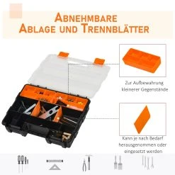 DURHAND Werkzeugaufbewahrung Box 4-teiliges Set Schwarz, Orange | Aufbewahrungsbox Werkzeug Sortierkasten -BRB-Lagertechnik Geschäft 8600336600 B20 078 prod 006