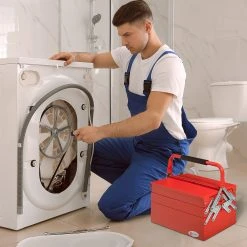 DURHAND Werkzeugkoffer 5 Fach-Design 45 X 22,5 X 34,5 (BxTxH) | Werkzeugkoffer Werkzeugkasten Metallwerkzeugkasten -BRB-Lagertechnik Geschäft 8600336600 B20 079RD prod 003